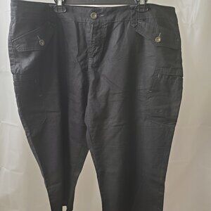 Paris Blues Plus Size Black Capris Womens Size 22